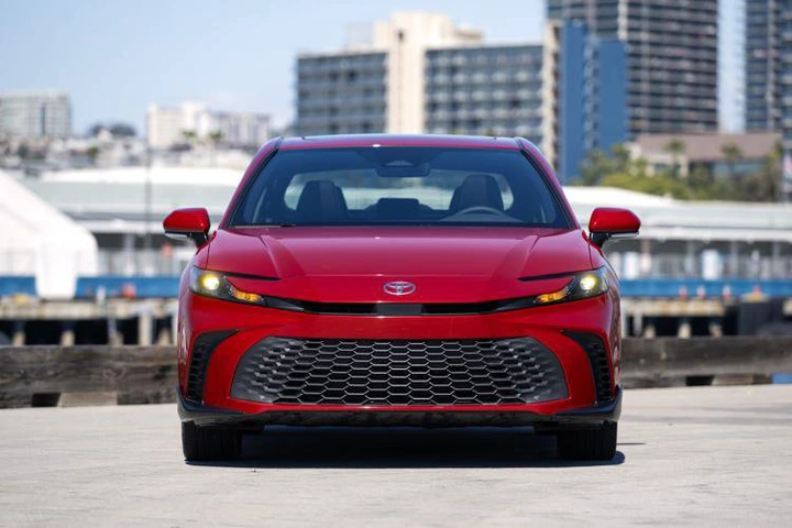 The 2025 Toyota Camry's powertrain consists of a 2.5- liter four-cylinder engine with two electric motors that provide 225 horsepower though the front wheels.