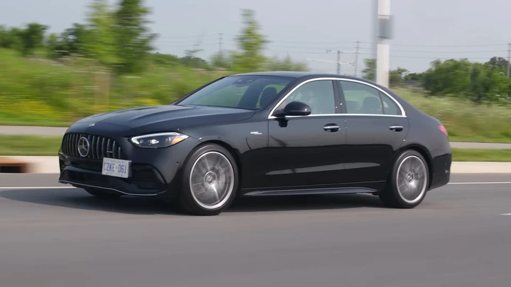 black 2023 Mercedes-AMG C43